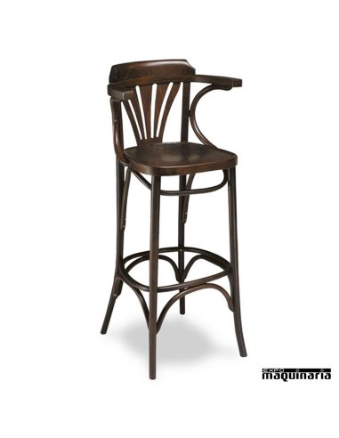 Taburete cafeteria madera haya 2R3 respaldo