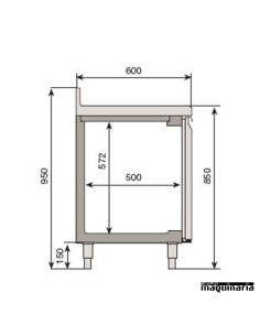 Mesa refrigerada (2452 x 600 cm) BMPP 2500 II 2