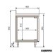 Mesa refrigerada con puertas cristal medidas BMPP 1500 CR 
