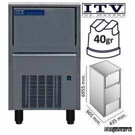 Maquina de hielo ITV ORION40 (ECO) cubito 40g