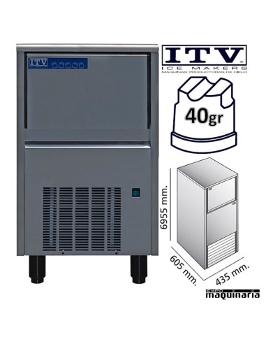 Maquina de hielo ITV ORION40 (ECO) cubito 40g