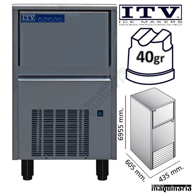 Maquina de hielo ITV ORION40 (ECO) cubito 40g
