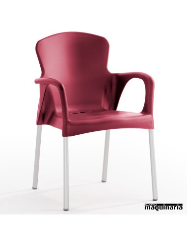 Sillón de terraza GRACE burdeos
