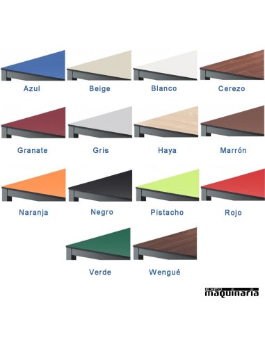 Mesa rectangular acero ISFARGOR