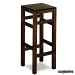 Taburete 20  cuadrado Asiento de madera sin respaldo 