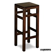 Taburete 20  cuadrado Asiento de madera sin respaldo 