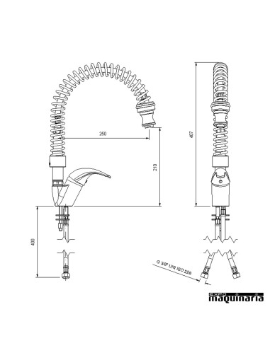 Grifo industrial mezclador dos aguas 20239