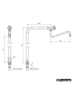 Grifo industrial de columna un agua 20219 2