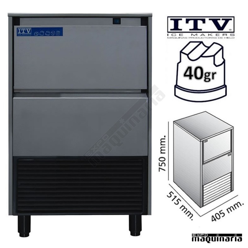 Maquina de Hielo ITV DELTA-NG30 cubito 40g