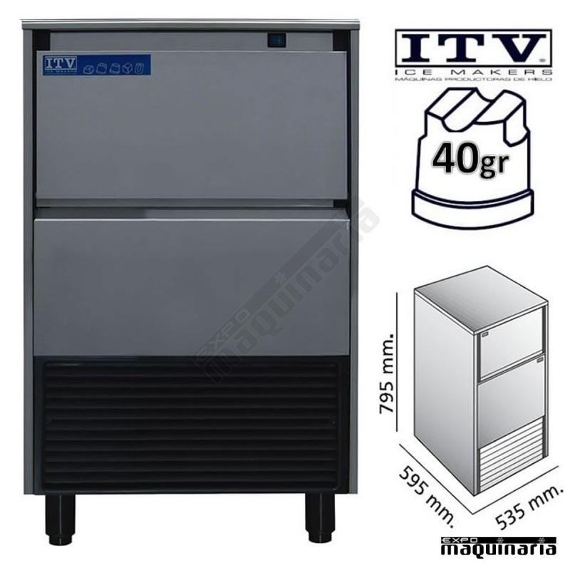 Maquina de Hielo ITV DELTA-NG60 cubito 40g