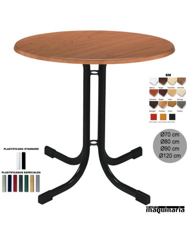 Mesa bar restaurante y hostelería 3R19SM redonda