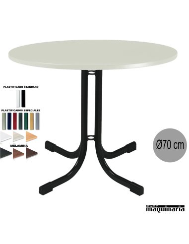 Mesa bar restaurante y hostelería 3R19MELR redonda