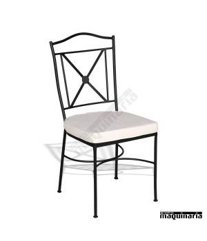 Silla de forja JAS 700 (incluido cojin) asiento trenzado