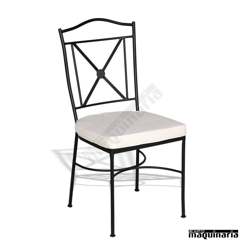 Silla de forja JAS 700 (incluido cojin) asiento trenzado