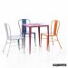 Silla de forja JAS309 asiento metálico apilable