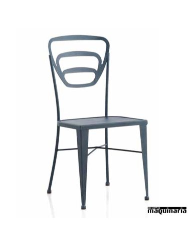 Silla de forja JAS314 asiento metálico apilable