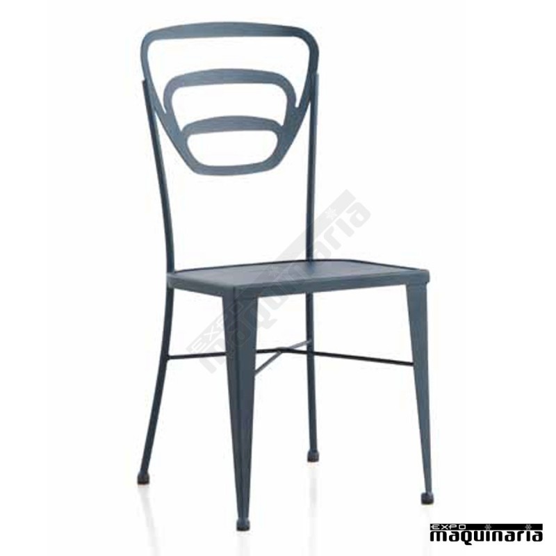 Silla de forja JAS314 asiento metálico apilable