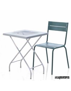 Silla de forja JAS201 asiento metálico apilable 2