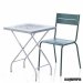 Silla de forja JAS201 asiento metálico apilable