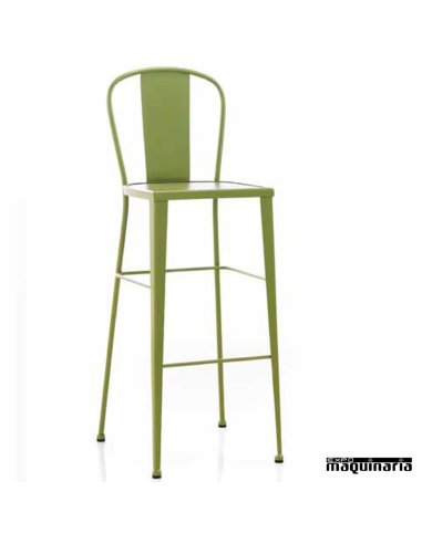 Taburete de forja JATB311 asiento metálico apilable