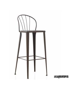 Taburete de forja JATB316 asiento metálico apilable
