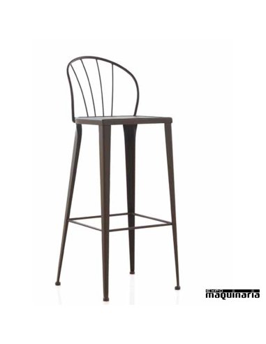 Taburete de forja JATB316 asiento metálico apilable