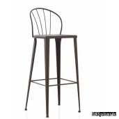 Taburete de forja JATB316 asiento metálico apilable