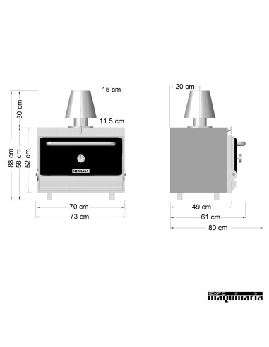 Horno sobremostrador de carbón MBHMBMINI