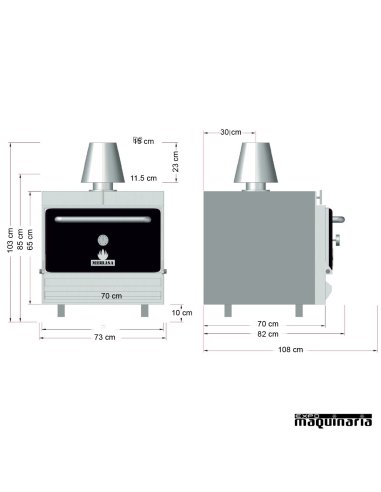 Horno sobremostrador de carbón MBHMB75