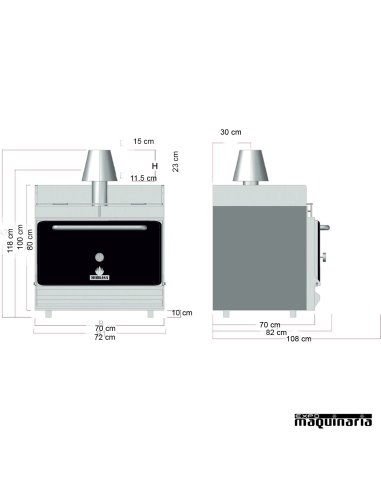 Horno soporte bandejas carbón MBHMBSB75