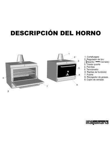 Horno soporte bandejas de carbón MBHMBSB160