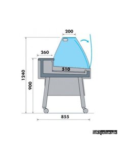 Vitrina expositora pescado  SVVHERAP1000  2