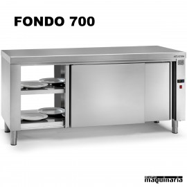 Mesa caliente central pasante fondo 700