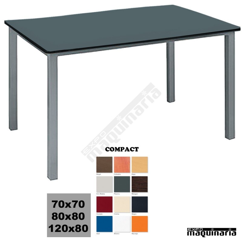 Mesa terraza 4R12CO aluminio apilable