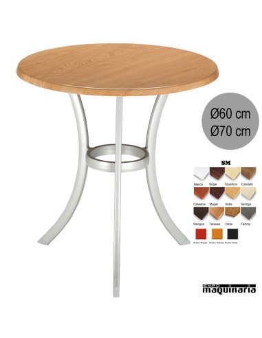 Mesa terraza 4R35SMAL redonda de hostelería
