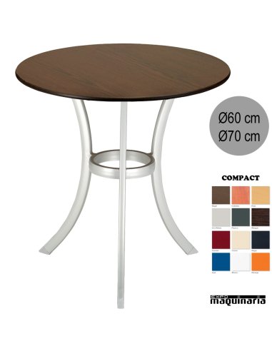 Mesa terraza 4R35COAL redonda Aluminio