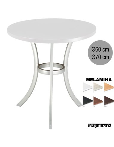 Mesa aluminio hostelería 4R35MEAL redonda