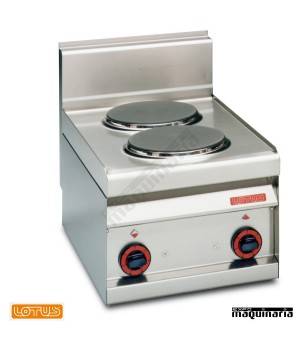 Cocina sobremesa eléctrica 2 fuegos fondo 65 MHPC4ET