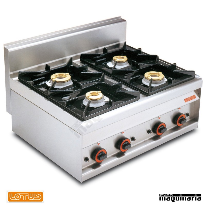 Cocina sobremesa de gas 4 quemadores fondo 65 MHPC8G