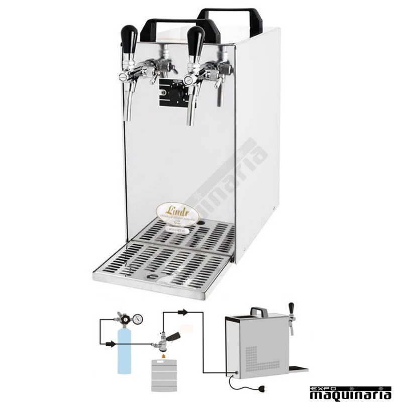 Grifo doble de cerveza portatil 40 L BBKONTAKT 40. Cerveza artesana