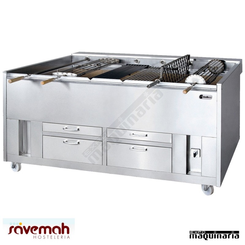 Asador carbón vegetal rotativo SVCCVR1650S