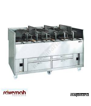 Asador carbón vegetal rotativo doble SVCCVR1900D