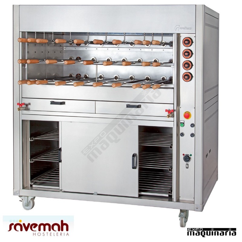 Asador Rodizio triple gas quemador superior SVRODIZIOAG13