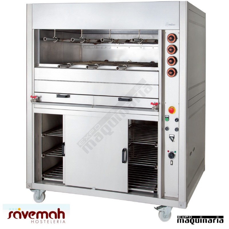 Asador rodizio gas con quemador superior SVAG23900 