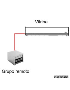 Vitrina expositora tapas frías 4 platos INVEB4CP cristal plano 2