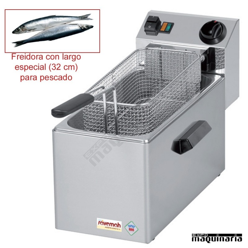 Freidora eléctrica profesional SVFES8LGPESC pescado