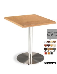 Mesa hostelería 3R22SMC base acero inoxidable