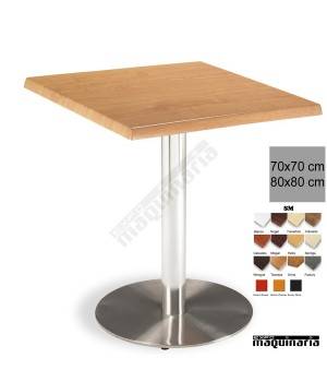 Mesa hostelería 3R22SMC base acero inoxidable