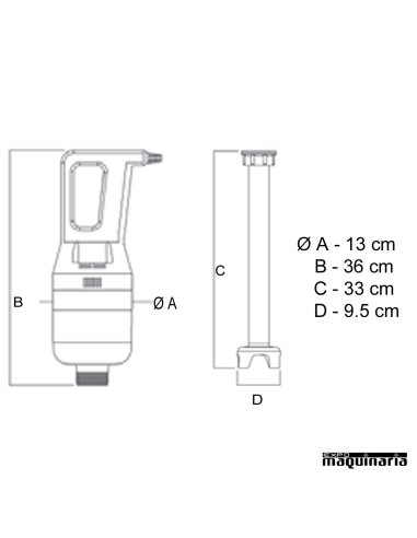 Brazo triturador velocidad fija EDTVF350BT33