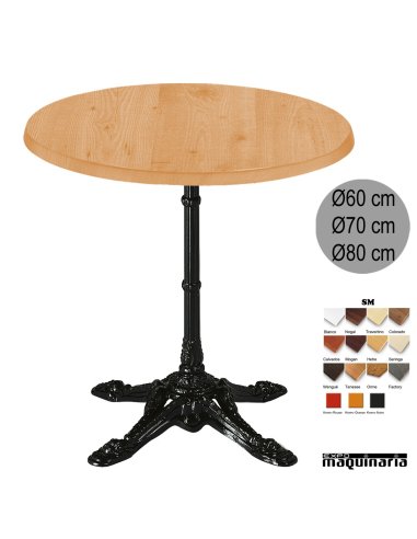 Mesa bar restaurante hostelería 3R48SMR redonda